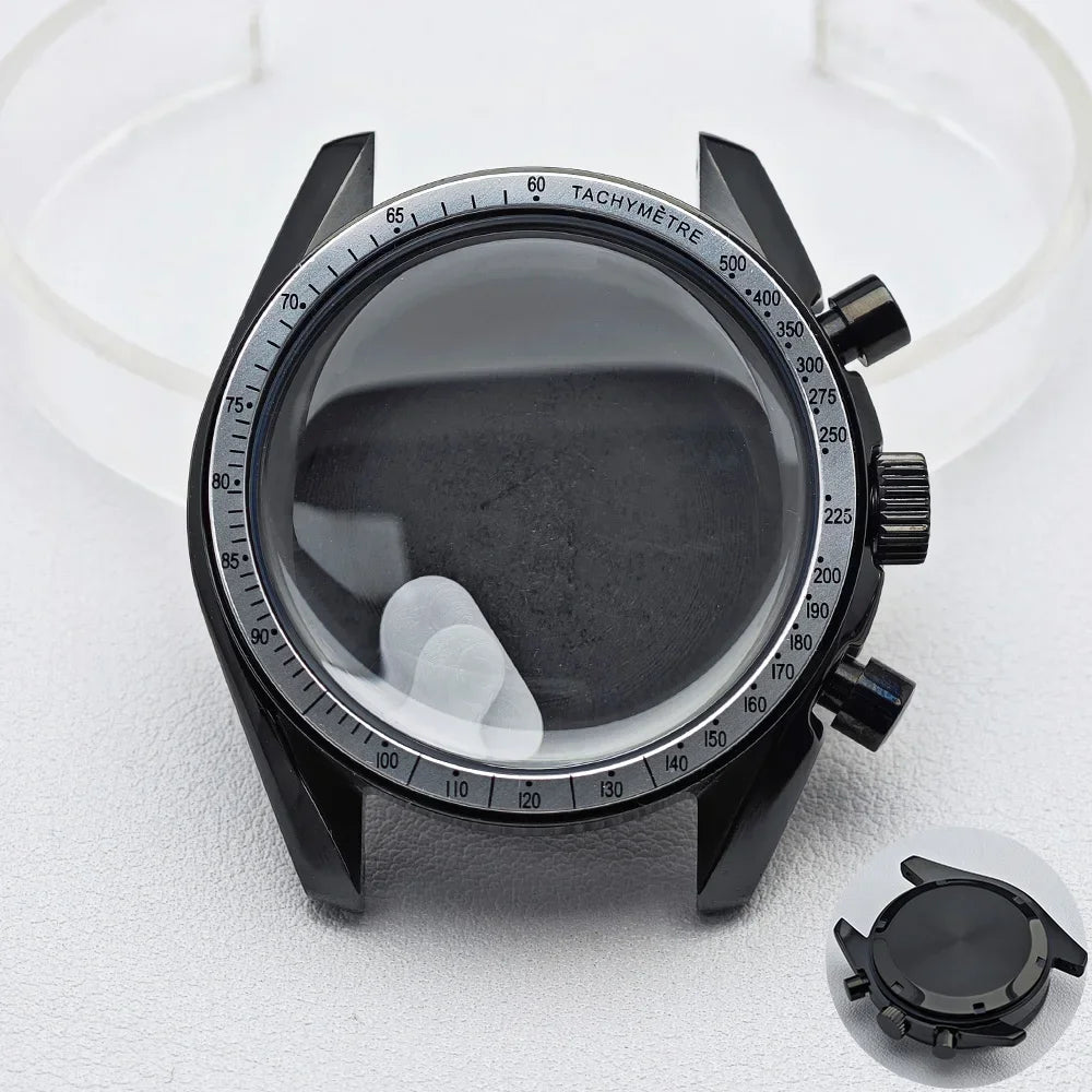 39.7mm Men's Watch Case for VK63 Movement – Metal Case with 20mm Strap Fit & Watch Box