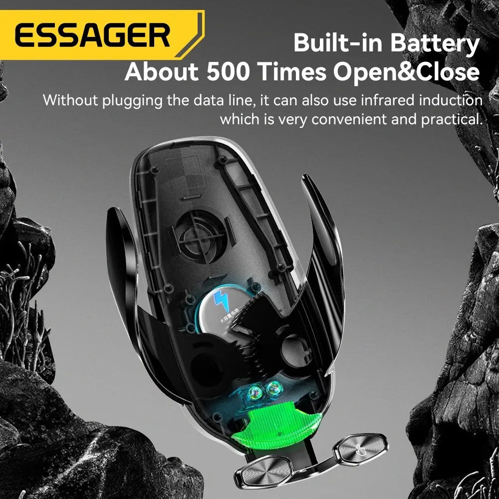 Essager 15W Wireless Car Charger Air Vent Mount – Fast Charging for iPhone, Xiaomi & Huawei