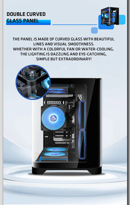 R.E.D. Shopping YEAH MAGIC gaming desktop PC with AMD Ryzen 5 5600GT, 16GB DDR4, 1TB NVMe SSD, ARGB lighting, Windows 11