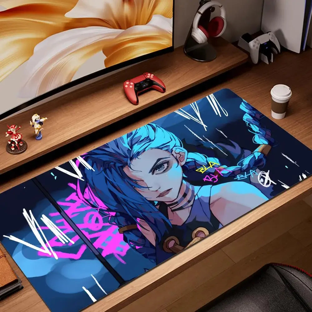 Arcane Jinx League of Legends Large Gaming Mouse Pad — Anime Desk Mat
