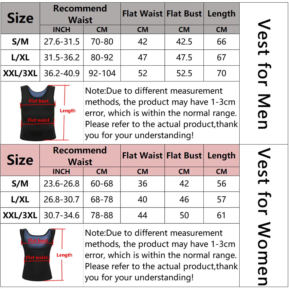 Neoprene sweat sauna vest from R.E.D. Shopping, a waist trainer and slimming body shaper for men and women, shown on a person.