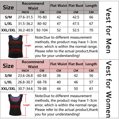 Neoprene sweat sauna vest from R.E.D. Shopping, a waist trainer and slimming body shaper for men and women, shown on a person.