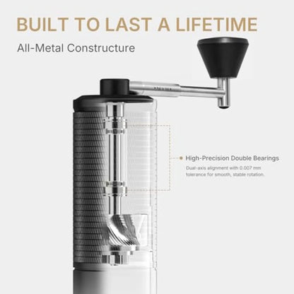 Timemore C5 PRO Manual Coffee Grinder | 42mm Steel Burr, 48 Grind Settings, Foldable Handle