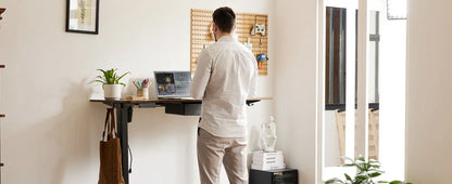 JHK Ergonomic Electric Standing Desk – Large Height Adjustable Home Office & Gaming Desk