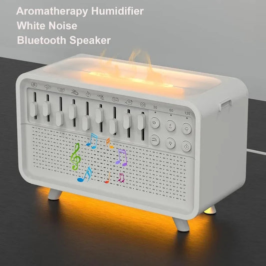 3-in-1 Bluetooth Speaker, White Noise Night Light & Humidifier – 8 Nature Sounds Sleep Machine