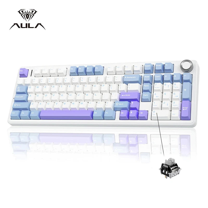 AULA F99 Pro 96% Gaming Keyboard – Tri-Mode BT5.0/2.4GHz/USB-C, Hot-Swap, 8000mAh, RGB