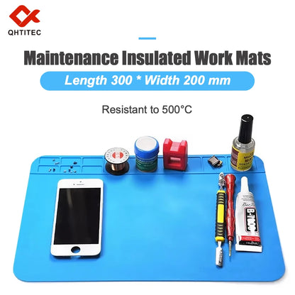 Silicone Soldering Work Mat – Heat Resistant 932°F Anti-Static Magnetic Repair Mat