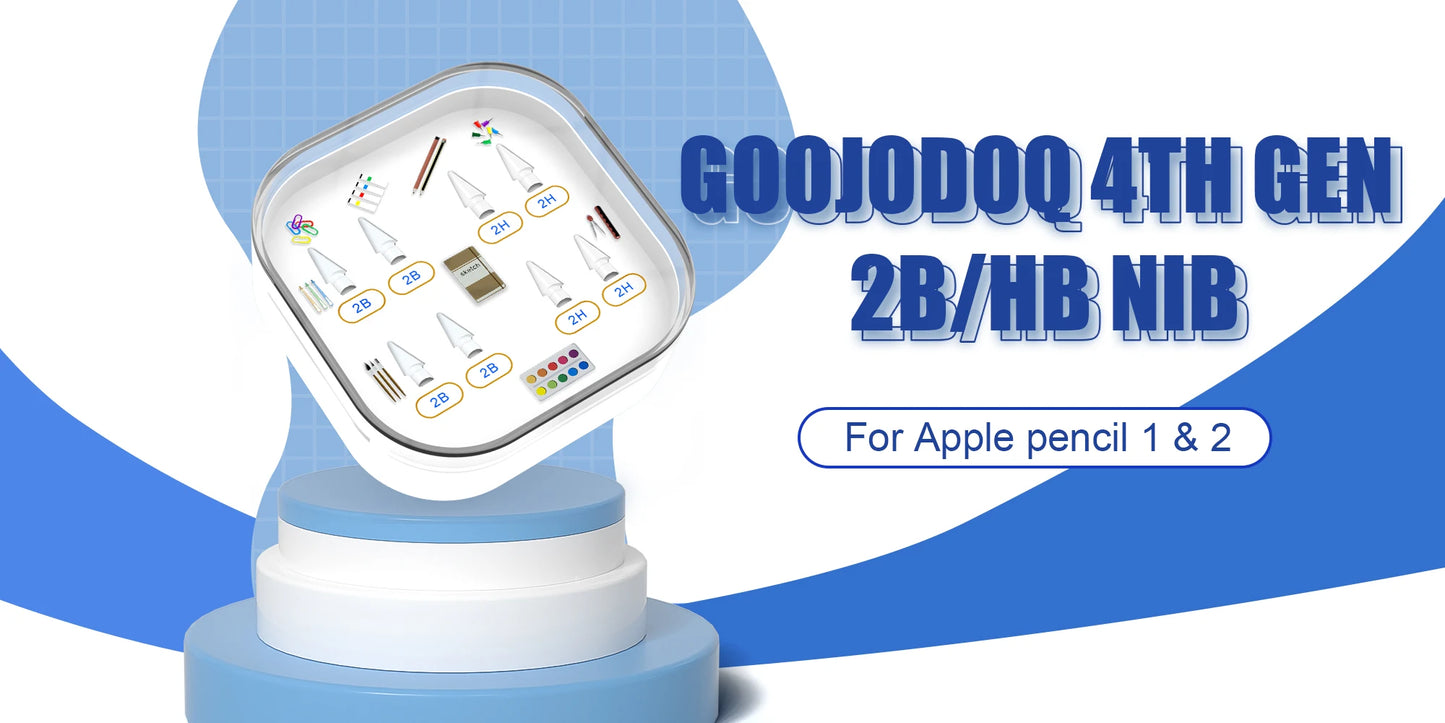 GOOJODOQ Bluetooth Stylus Pen for iPad | Apple Pencil 1 & 2 Compatible | Pro 11/12.9, Air 4/5, 2018–2023 | White / With Cover