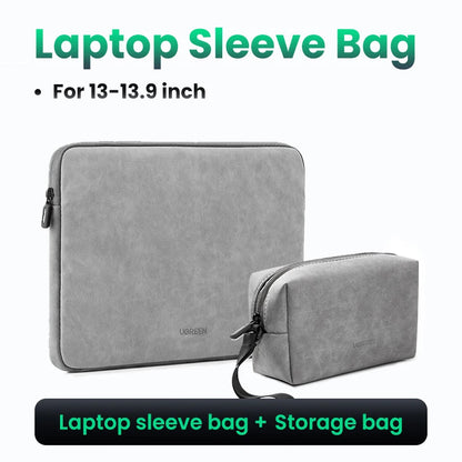 UGREEN Laptop Sleeve Bag 13.9" / 14.9" – Waterproof PU Case for MacBook, iPad, Lenovo, HP