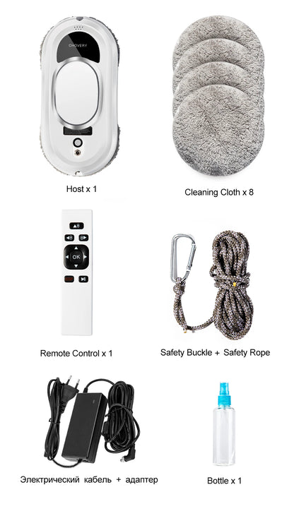 CHOVERY Electric Glass Cleaning Robot – Remote Control Window Cleaner for Windows & Glass Doors