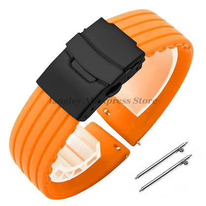 Quick Release Silicone Watch Strap 18–24mm – For Huawei, Seiko, Omega, Fossil & More
