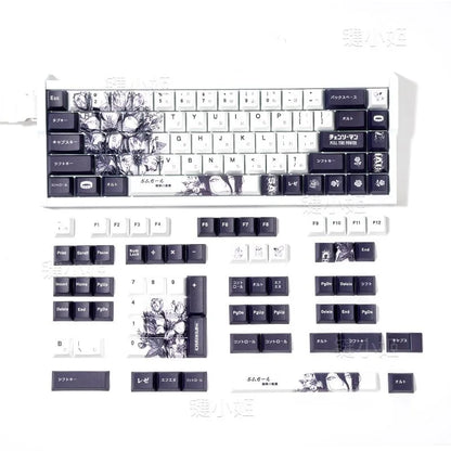 Chainsaw Man Anime Keycaps – PBT Dye-Sub, Cherry Profile, 74–140 Keys, for Mechanical Keyboard