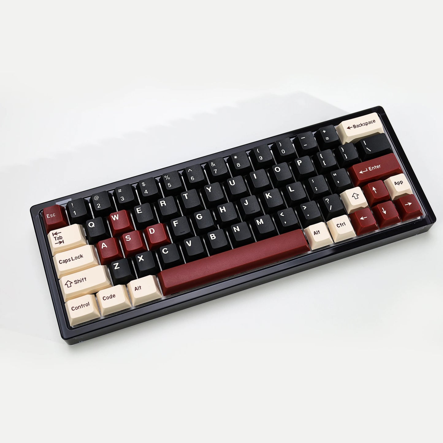 KBDiy Rome Set 174-Key Cherry Profile PBT Double Shot Keycaps – Jade Translucent for Mechanical Keyboards