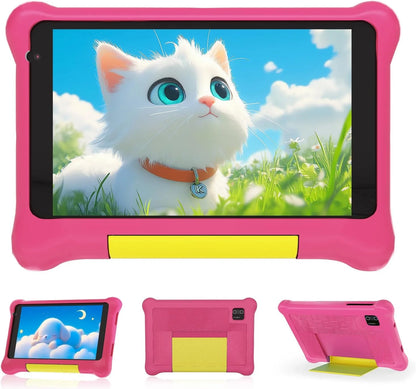 URAO 7" Kids Learning Tablet Bundle – Android 13, 5GB+32GB, Headphones, Stylus, Bag, Parental Controls