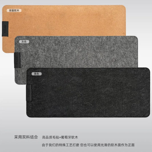 Cork Felt Keyboard Desk Pad – Shock Absorbing Silent Mat for 60%–80% Mechanical Keyboards