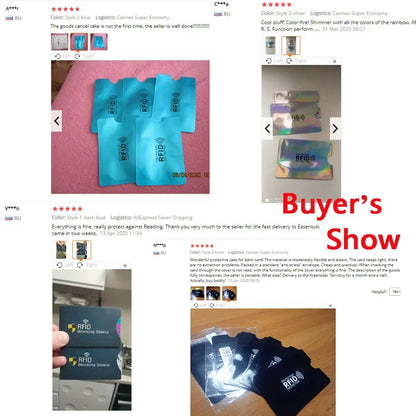 RFID Blocking Card Sleeve Protectors – 5 Pack