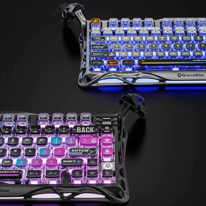 GravaStar K1 Wireless Gaming Keyboard | Tri-Mode BT/2.4GHz/USB | Long Battery | Custom Mechanical | RGB