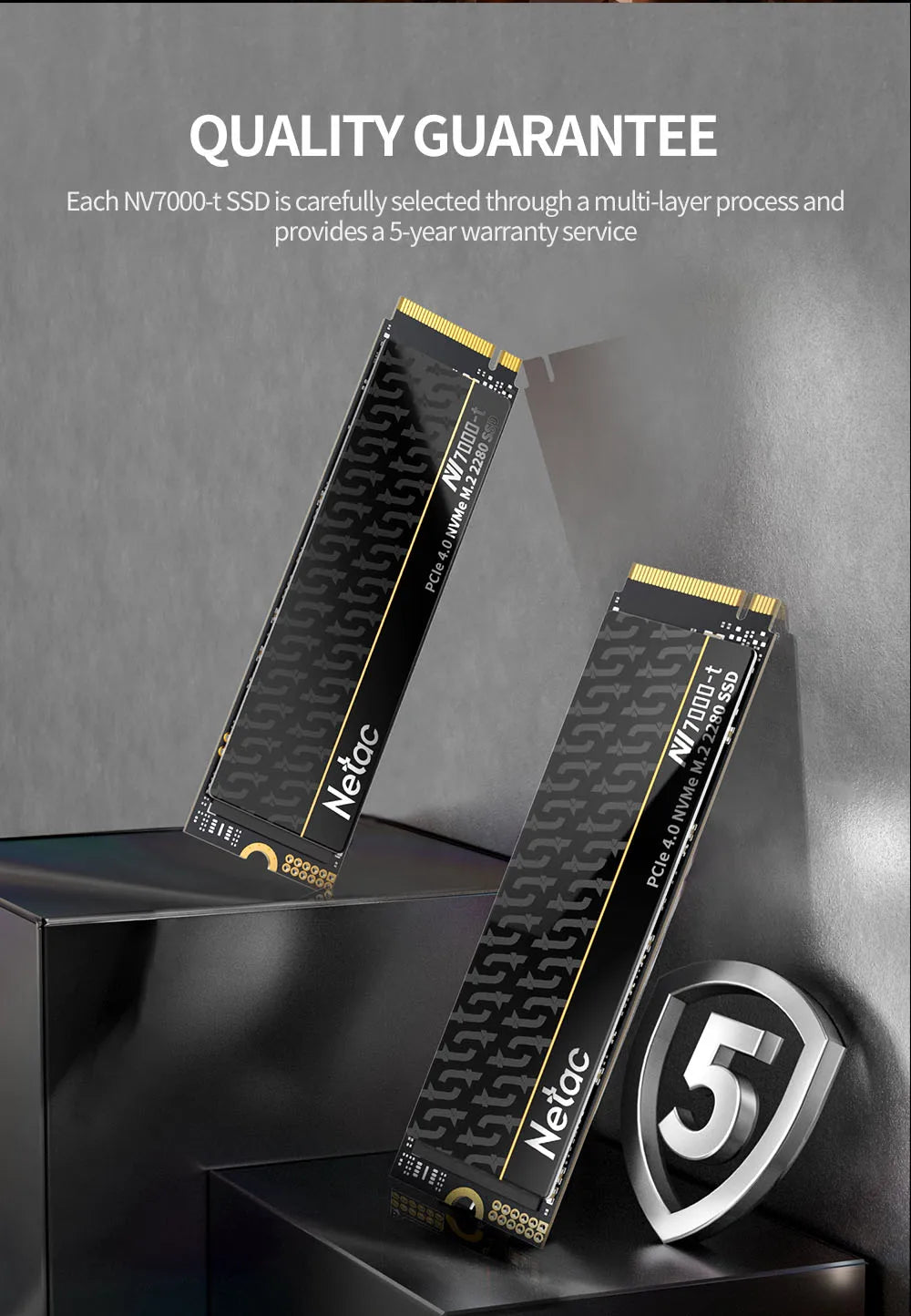 Netac NVMe SSD M.2 2280 PCIe 4.0 | 7400MB/s | 1TB / 2TB / 4TB | For PS5, Laptop & PC