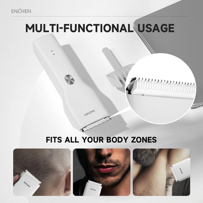 ENCHEN Boost-W Cordless Hair Clipper – USB Rechargeable, Adjustable Comb