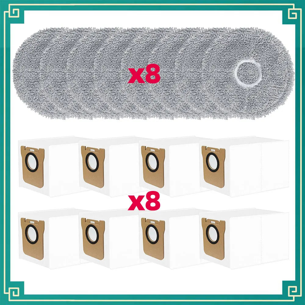 JONR P20 PRO / T5 Pro Robot Vacuum Replacement Parts | Main Brush, Side Brush, HEPA Filter, Mop Cloth