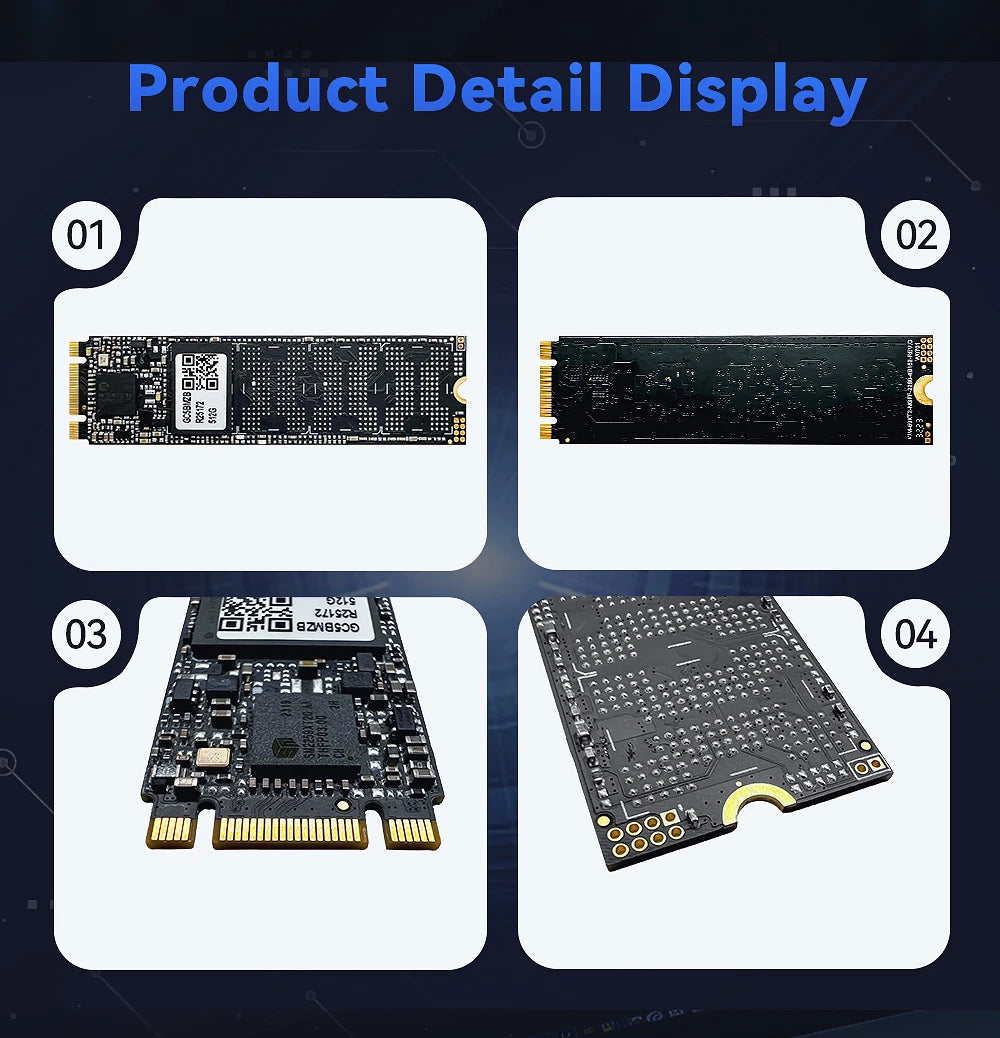 GUDGA M.2 SATA SSD – 128GB to 1TB Internal Drive (2242 & 2280)