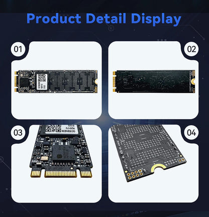 GUDGA M.2 SATA SSD – 128GB to 1TB Internal Drive (2242 & 2280)