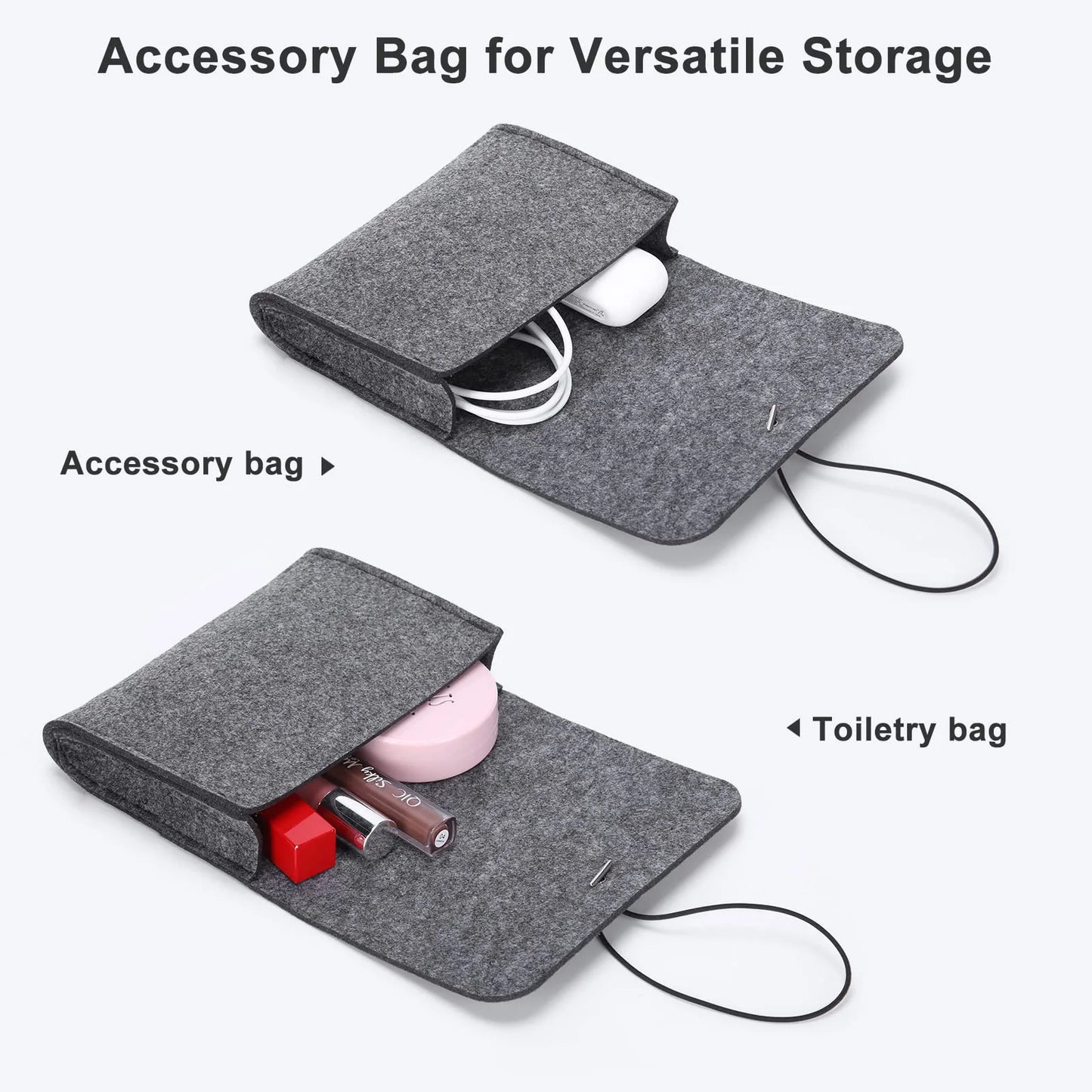 Wool Felt Laptop Sleeve Bag – 11" to 15.6" Shockproof Notebook Pouch | MacBook, Lenovo, Samsung, Huawei