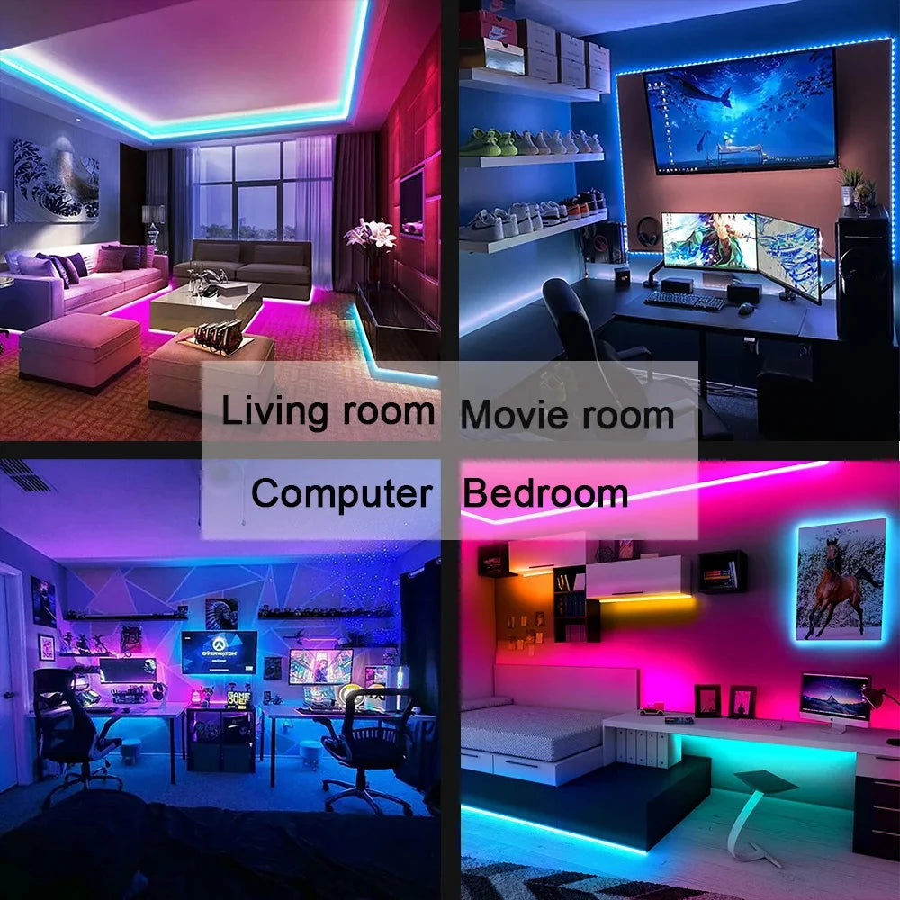 Bluetooth LED Strip Lights Smart SMD 5050 - APP & Remote Control, TV Backlight & Room Decor