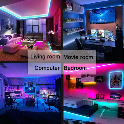 Bluetooth LED Strip Lights Smart SMD 5050 - APP & Remote Control, TV Backlight & Room Decor
