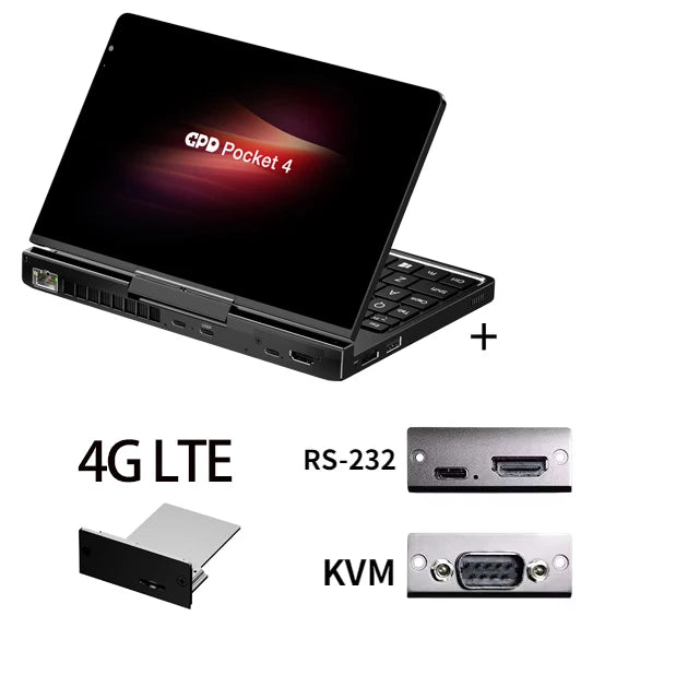 GPD Pocket 4 2025 Mini Laptop – 8.8" 2K 144Hz, AMD AI 9 HX 370, 16–64GB RAM, 1–2TB SSD, Win11