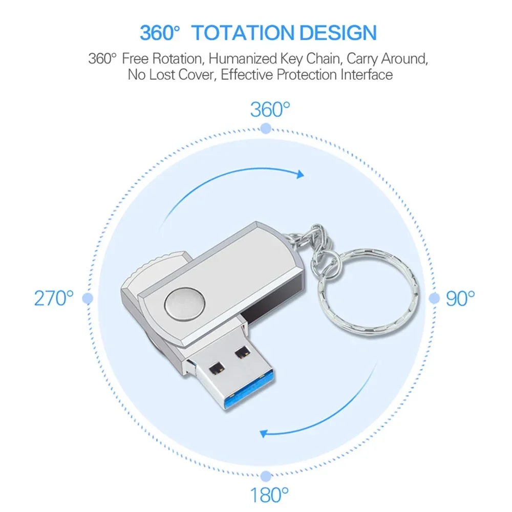 USB 3.0 Metal Flash Drive – 2TB / 4TB / 8TB / 16TB