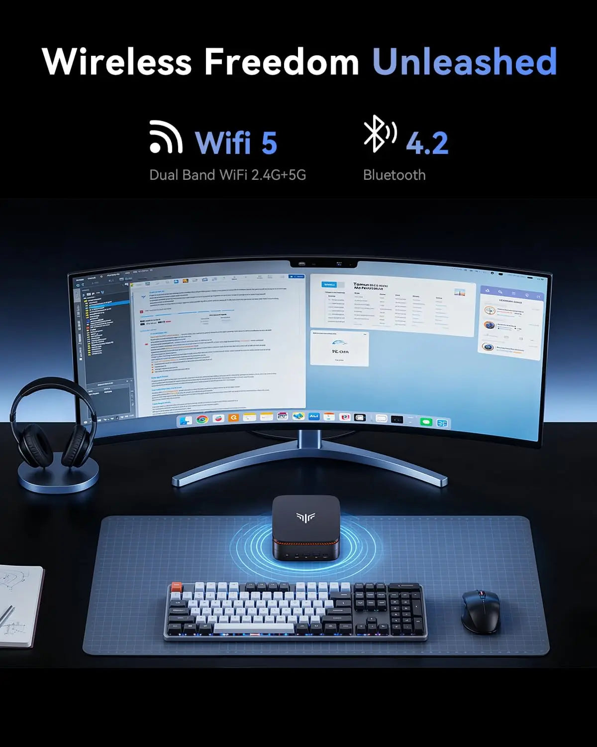 ACEMAGIC Mini PC AMD Ryzen Embedded R2544 | 16GB RAM | 512GB SSD | Dual 4K | Windows 11
