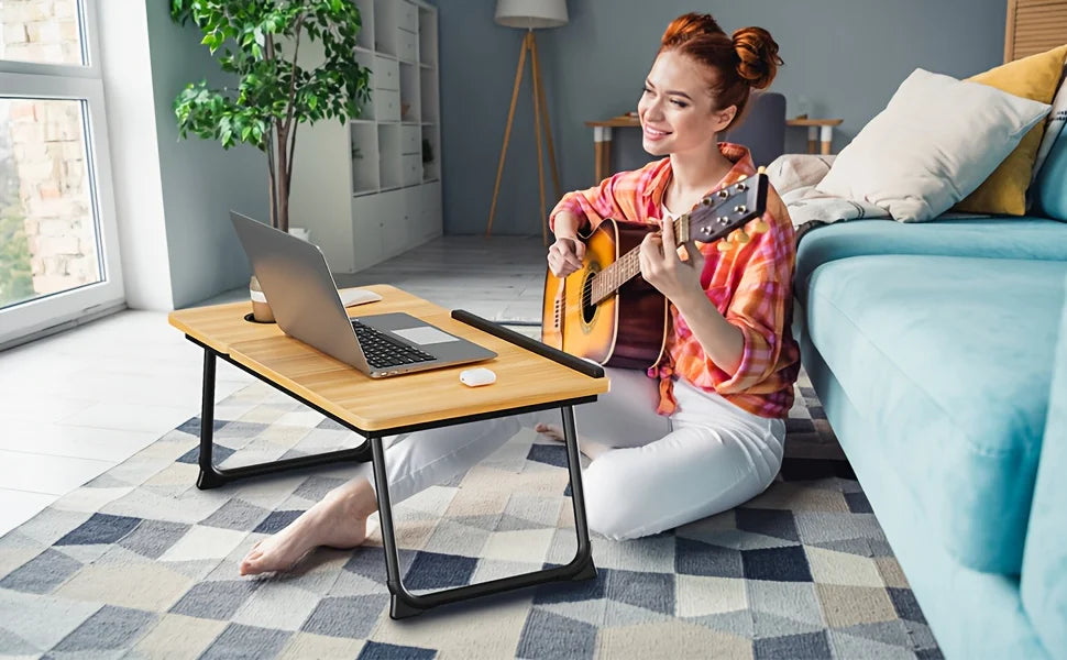 Foldable Laptop & Dining Tray Table – Adjustable Bed & Sofa Notebook Stand
