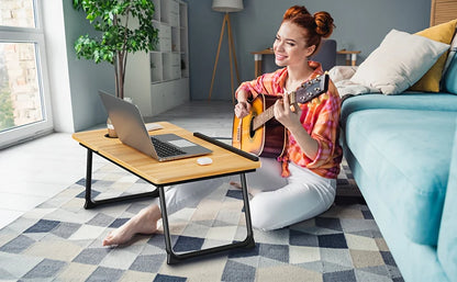 Foldable Laptop & Dining Tray Table – Adjustable Bed & Sofa Notebook Stand