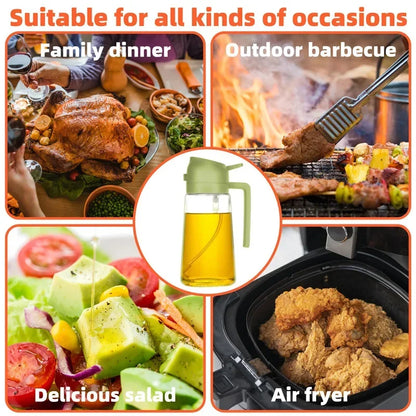 2-in-1 Pour & Spray Oil Dispenser Bottle | 500ml Kitchen Oil Sprayer