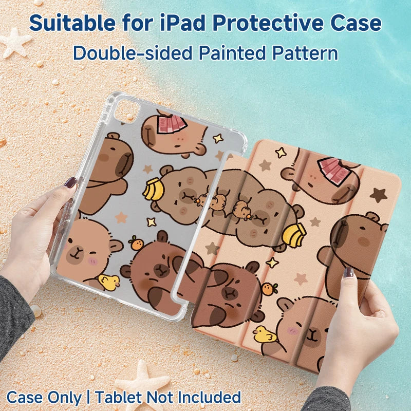 iPad 10/11 (A16) Case with Pen Slot - Protective Cover with Apple Pencil Holder