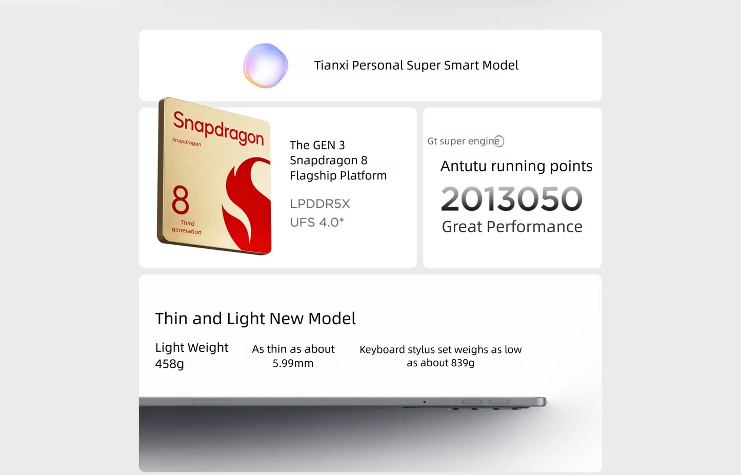 Lenovo Xiaoxin Pad Pro GT 2025 – 11.1" 3.2K 144Hz, Snapdragon 8 Gen3, 68W, 8860mAh