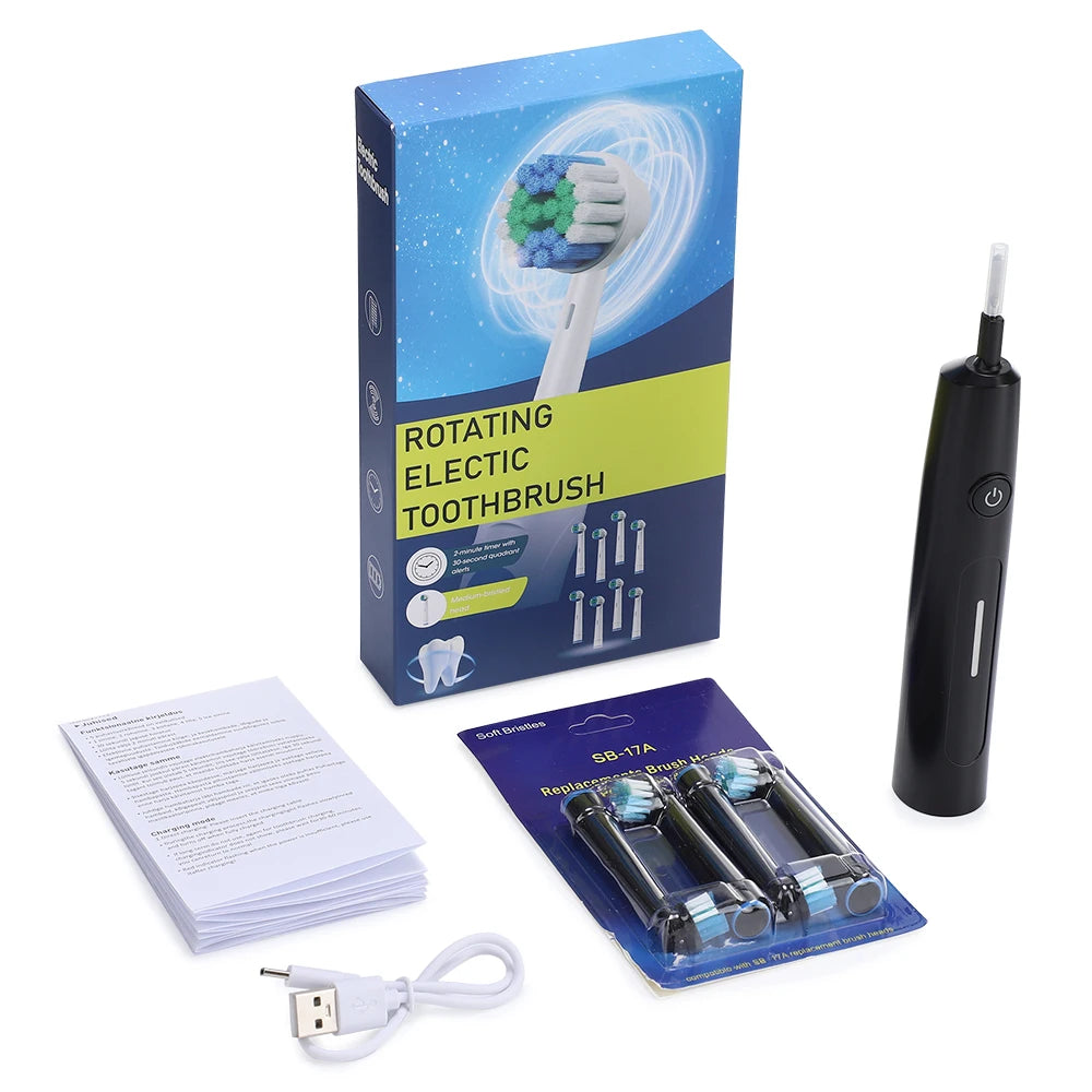 Sonic Rechargeable Electric Toothbrush – 5 Modes, 4 Brush Heads, Waterproof