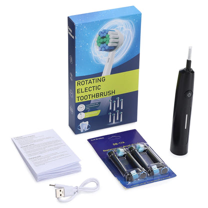 Sonic Rechargeable Electric Toothbrush – 5 Modes, 4 Brush Heads, Waterproof