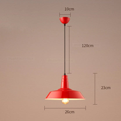 Nordic Industrial Retro Pendant Light – E27 Vintage Loft Bar Cafe Lamp