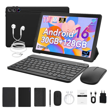 URAO G9L 11.5" Android 15 Tablet | 30GB RAM | 128GB+1TB | 2K IPS | 8400mAh | WiFi 6 | Widevine L1
