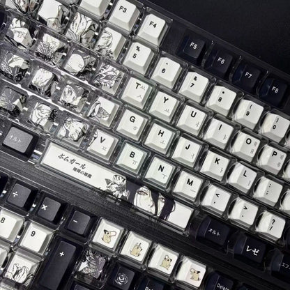 Chainsaw Man Anime Keycaps – PBT Dye-Sub, Cherry Profile, 74–140 Keys, for Mechanical Keyboard