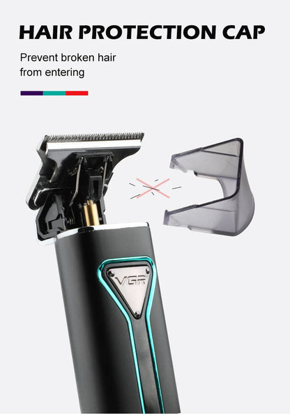 VGR T9 Hair Clipper V-009 – Professional Rechargeable Cordless Beard Trimmer & Haircut Machine for Men