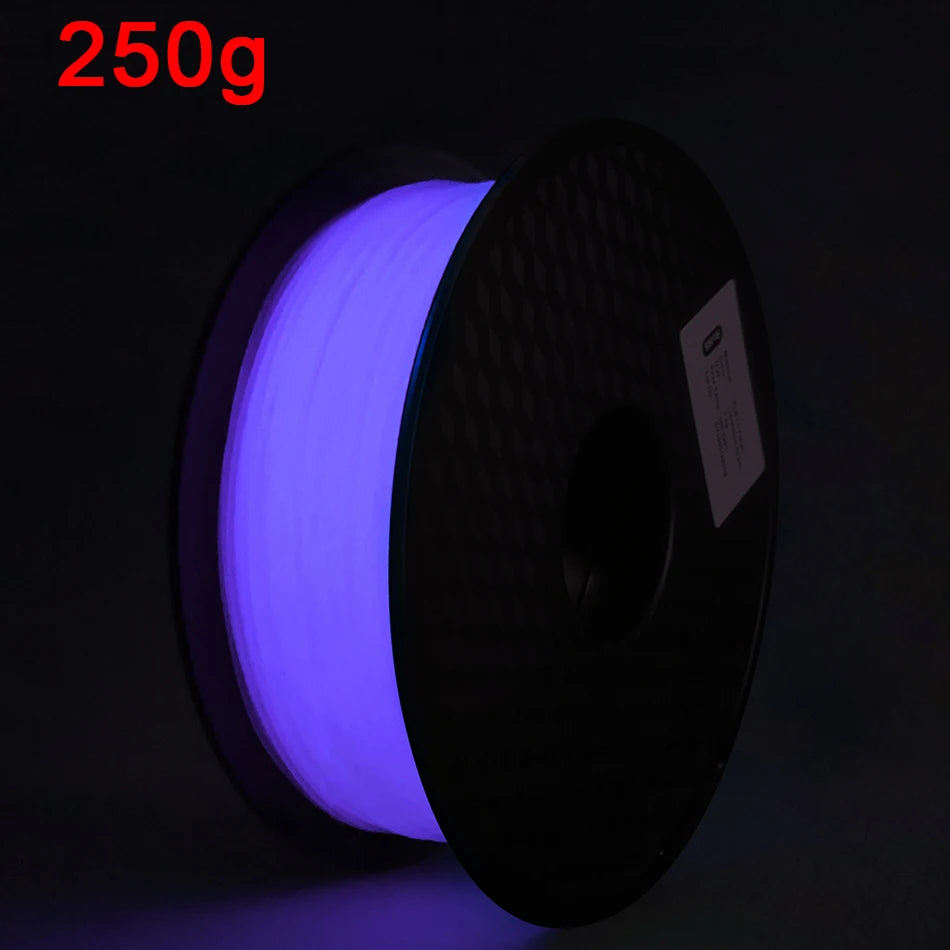 Glow-in-the-Dark PLA Filament – Luminous Purple, Green, Blue & Rainbow, 1.75mm for 3D Printers