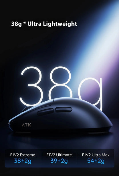 ATK F1 V2 Wireless Gaming Mouse – PAW3950, 38g Ultra-Light, 750IPS, 0.243ms Latency for FPS