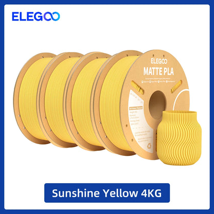ELEGOO Matte PLA Filament 1.75mm 1KG – +/-0.02mm Accuracy, Cardboard Spool