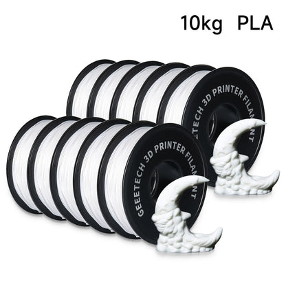 GEEETECH 3D Printer Filament – 10KG Box, 1.75mm Matte / PETG / Silk PLA / TPU / ABS, Safe Materials