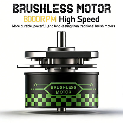 BRDCLIP 898C Professional Hair Clipper – 8000 RPM, DLC Blade, 160min Runtime, Barber & Home Use