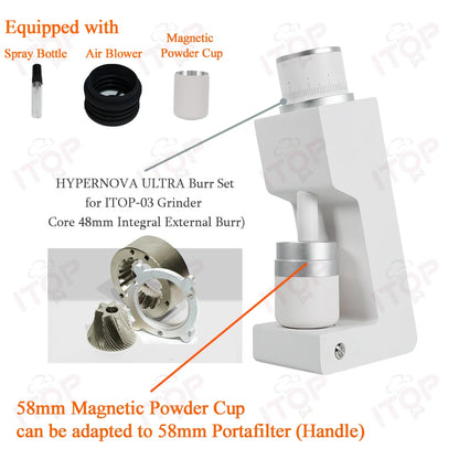 ITOP Electric Coffee Grinder | 64mm Flat Burr | 40 Settings | EU 220V