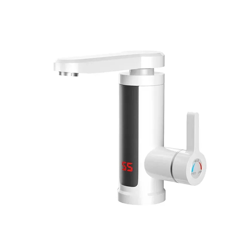 Tankless electric water heater with digital display, compact hot water tap for kitchen use, 220V, by R.E.D. Shopping